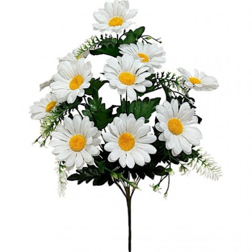 Искусственные цветы букет ромашка белая, 55см