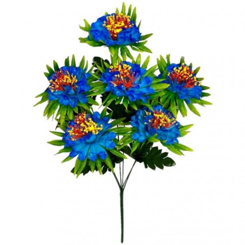 Искусственные цветы букет хризантема водяная, 56см