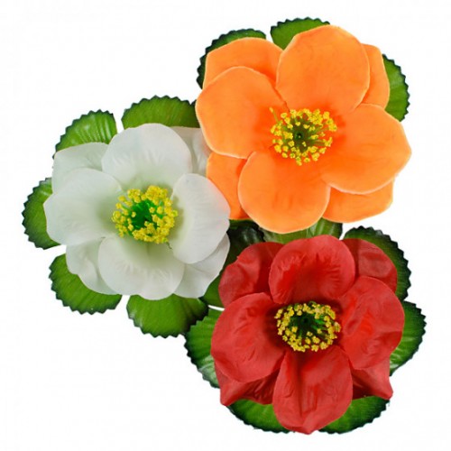 Штучні квіти букет триколірний лотос, 44см