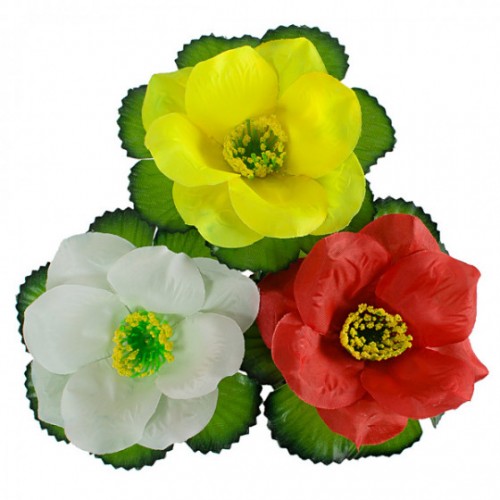 Штучні квіти букет триколірний лотос, 44см
