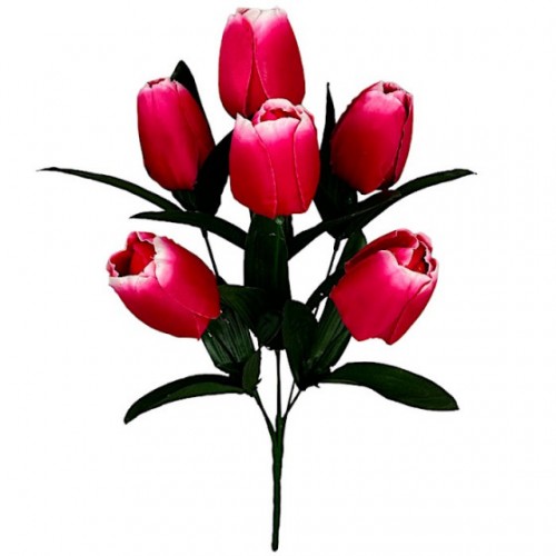 Искусственные цветы букет тюльпаны атласные, 37см