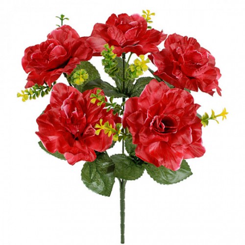 Штучні квіти букет троянди атлас Конфетті, 32см