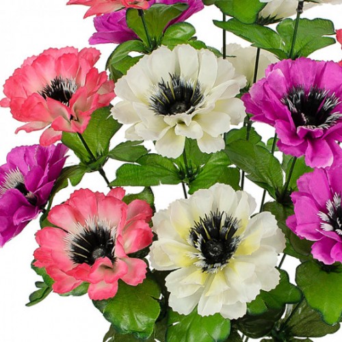 Штучні квіти букет чорнобривці триколірні, 51см