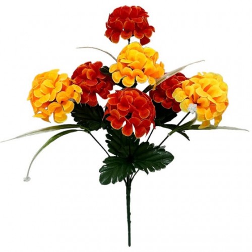 Искусственные цветы букет хризантемы шарики, 41см