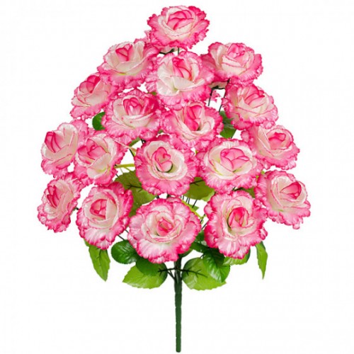 Штучні квіти букет атласних троянд флорибунда 24-ка, 65см