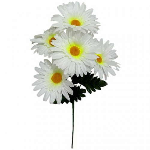 Искусственные цветы букет Ветка ромашки крупная, 50см