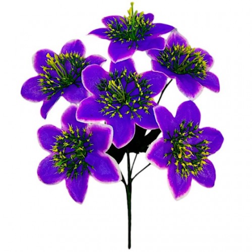 Искусственные цветы букет лилии Ежики, 37см
