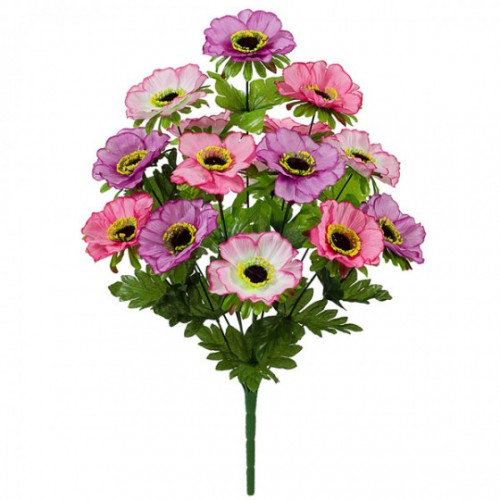 Штучні квіти букет маків триколірний, 52см